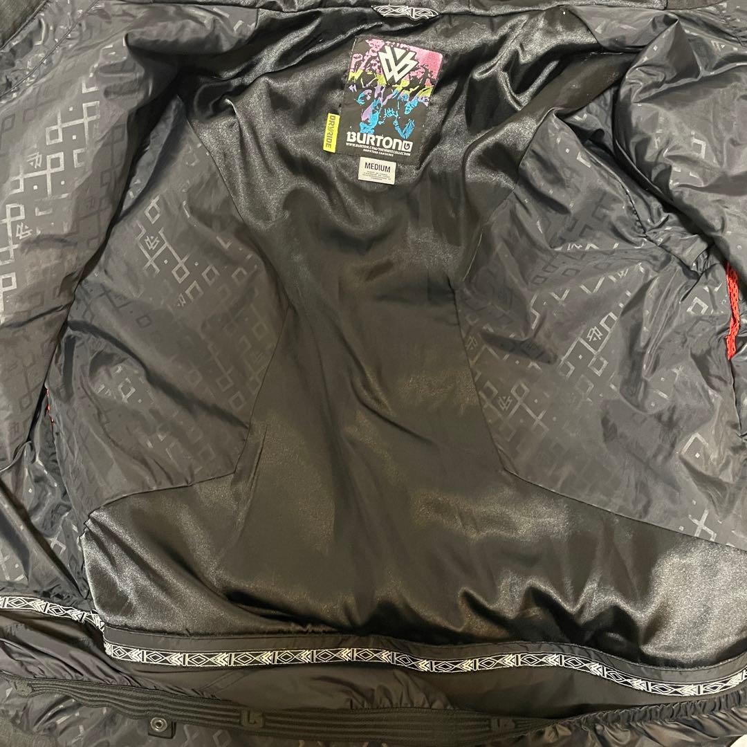 Burtonバートンスキーウェアスノーボードジャケットパーカーフード付黒ブラック
