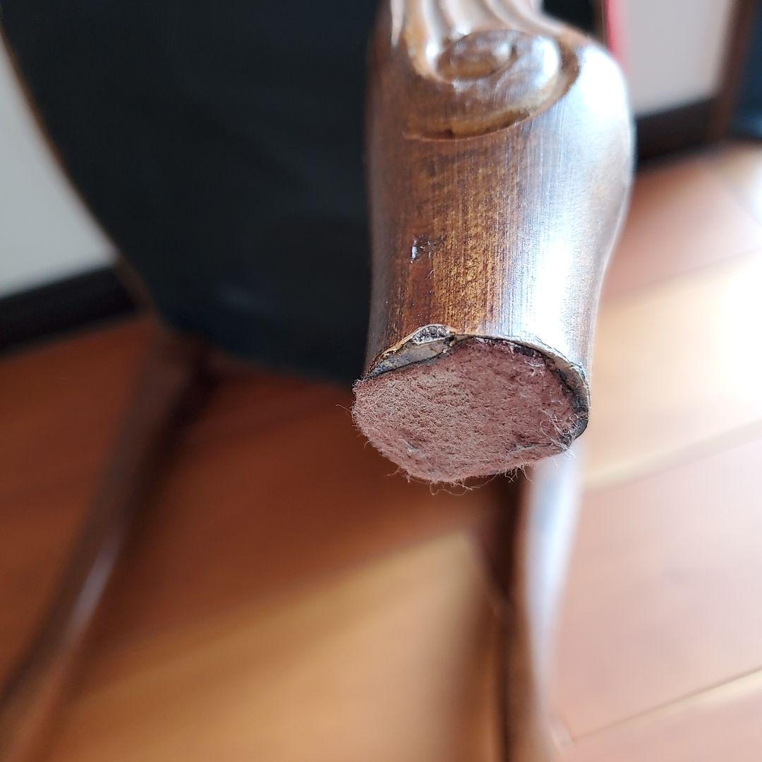 イタリア製 スツール チェア 椅子 猫脚 腰掛け 赤　レッド