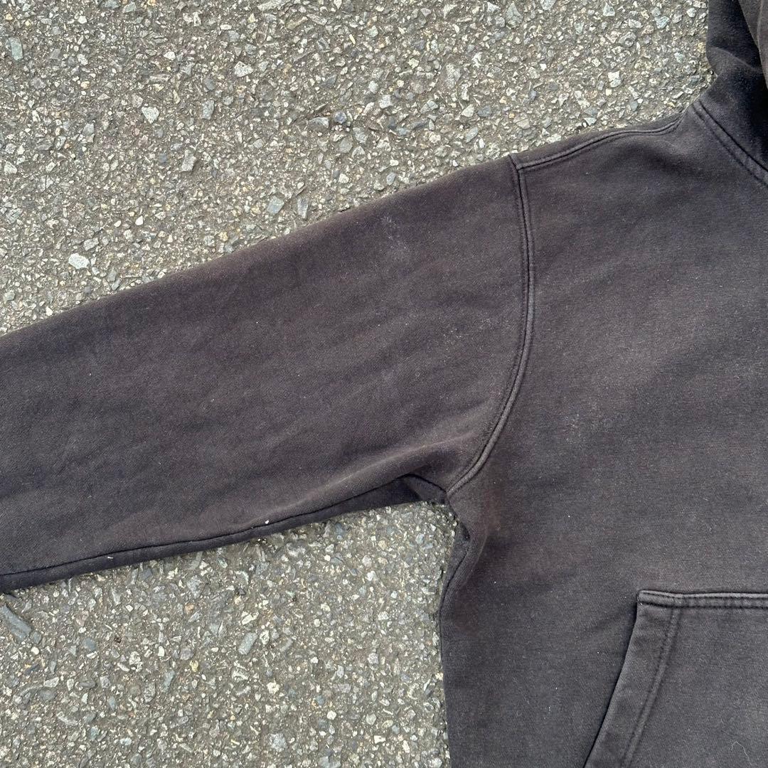 00s NIKE ジップパーカー　短丈　ブラック　フェード　Y2K