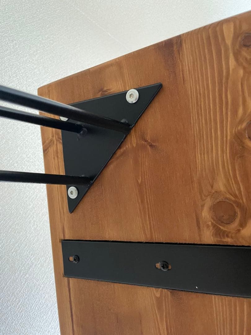 140cm L字デスク　天然木使用　インダストリアル調　ヴィンテージ