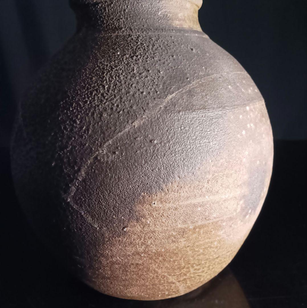 Y317-2 備前焼 最上位作品 人間国宝 藤原啓 本人作 備前大壷 二重共箱