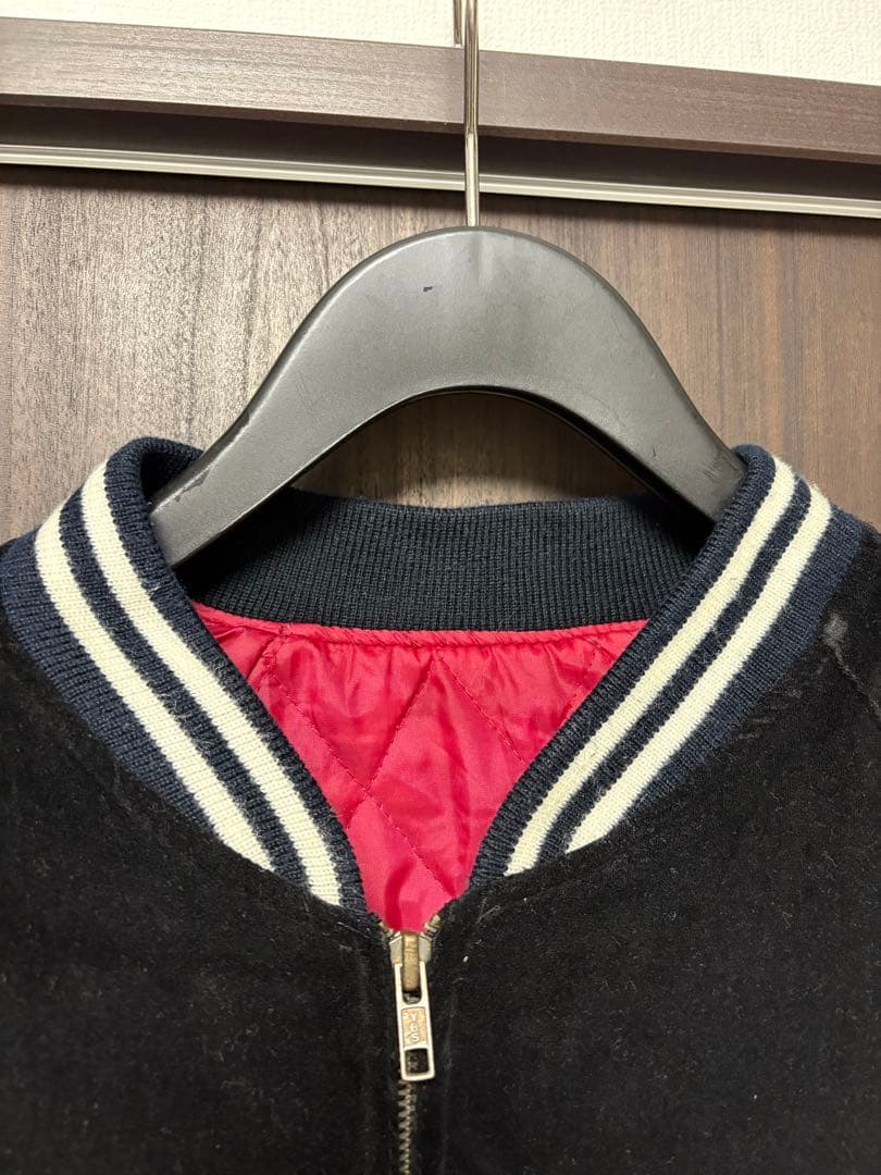 90s〜　ベロア 別珍 スカジャン スーベニアジャケット　鷹