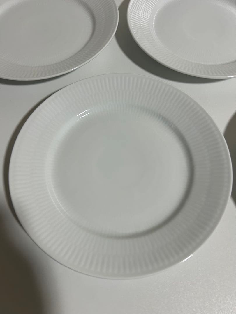 ロイヤルコペンハーゲン　ホワイトフルーテッド プレート 22cm 5皿セット