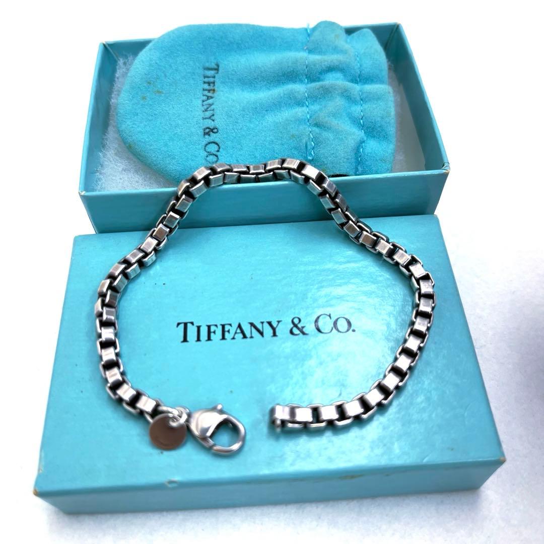 【T】Tiffany & Co.ベネチアンシルバー チェーンブレスレット