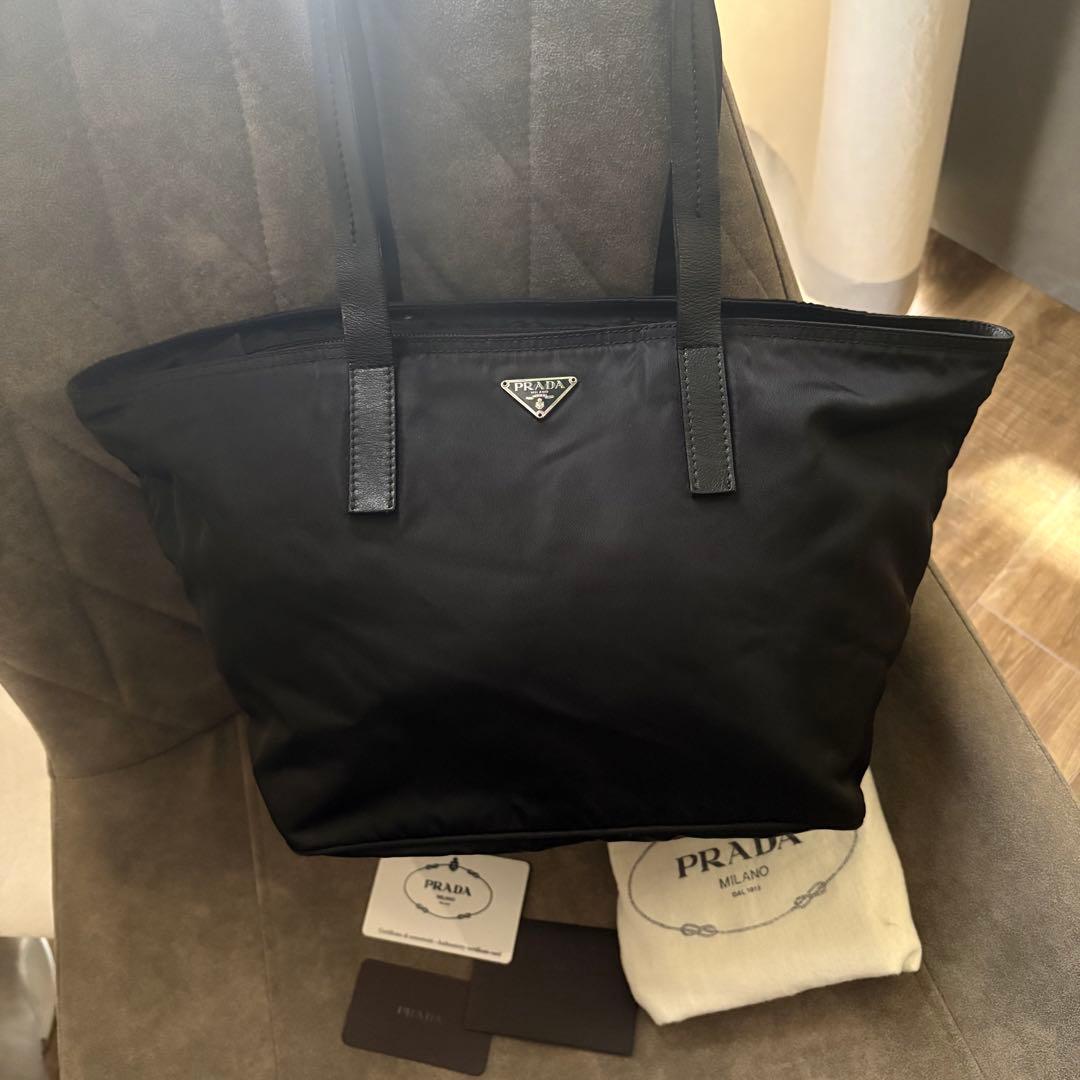 PRADA ブラック トートバッグ テスート ナイロン BR0408