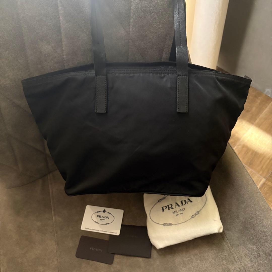 PRADA ブラック トートバッグ テスート ナイロン BR0408
