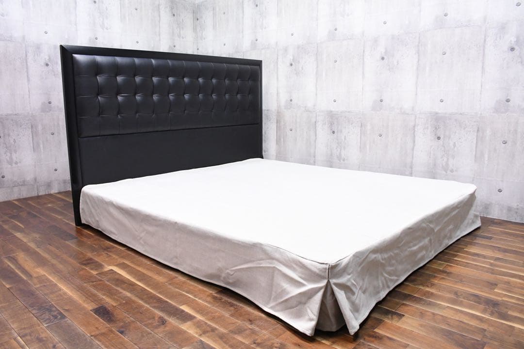 DLK90 展示品 シモンズ 本革ヘッドボード ボトム キングベッド フレーム