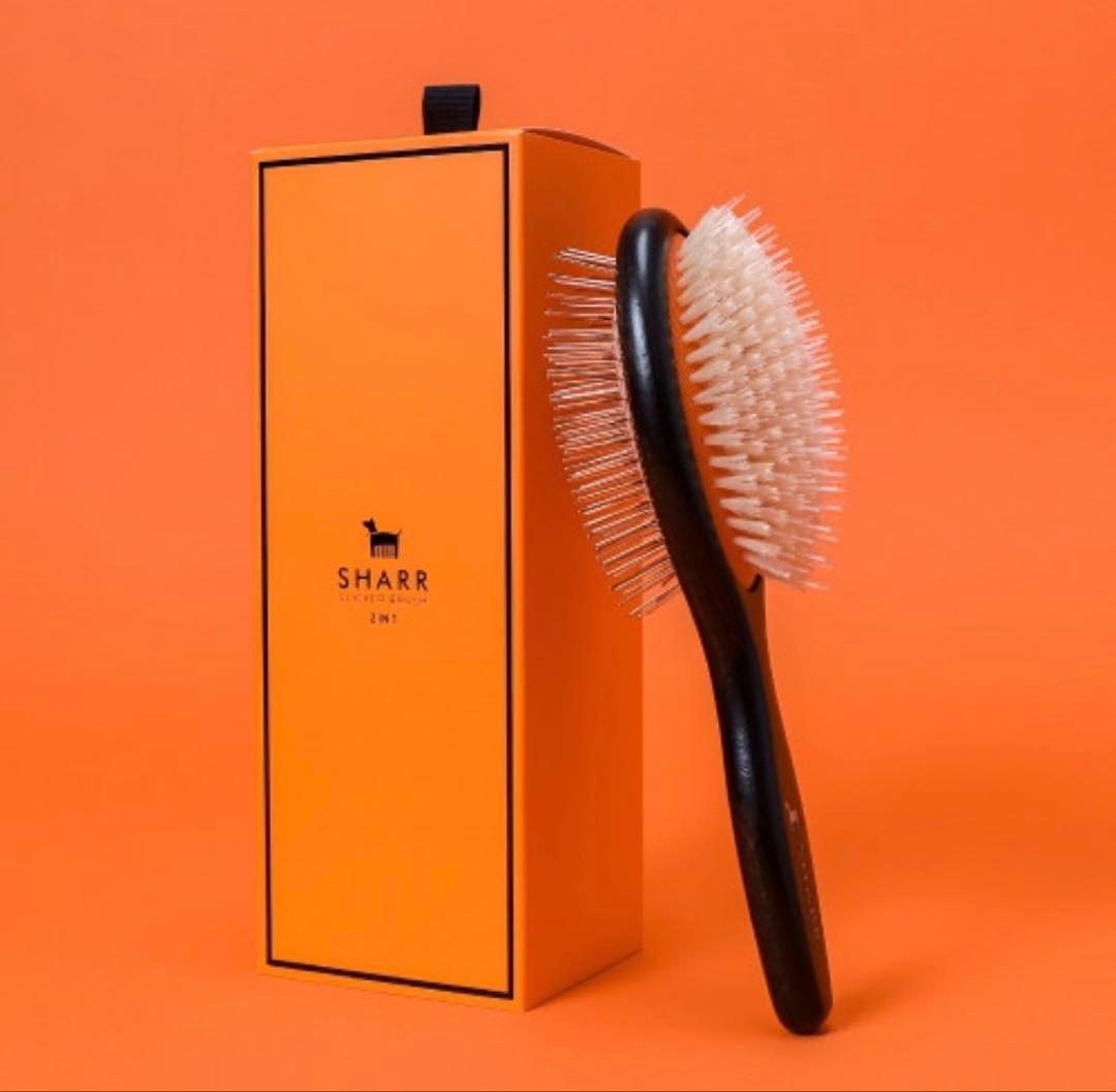 【新品未使用】SHARR ブラシ 黒 オレンジ