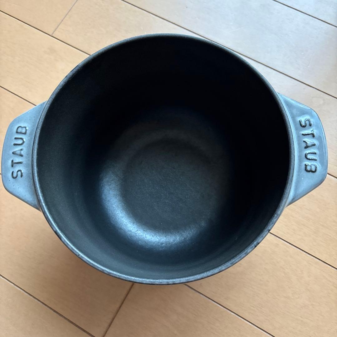 STAUB ラ ココット デ ゴハン　グレー 両手鍋