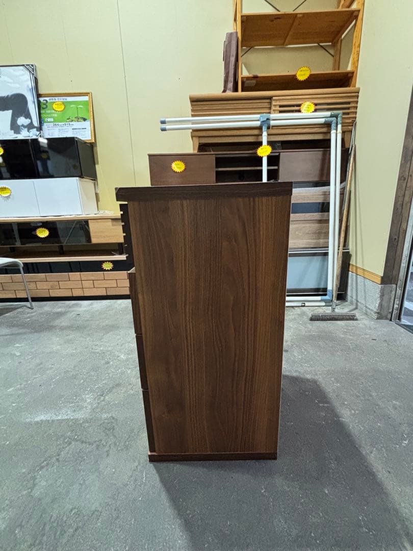 東馬 TOHMA TMテクター 4段 チェスト 洋服収納 ダークブラウン