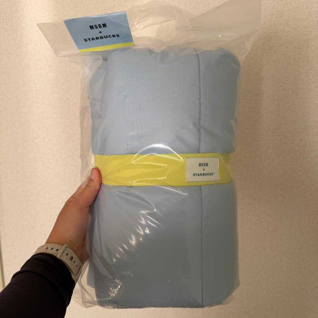 MSGM × STARBUCKS ライトブルー ブランケット　韓国限定