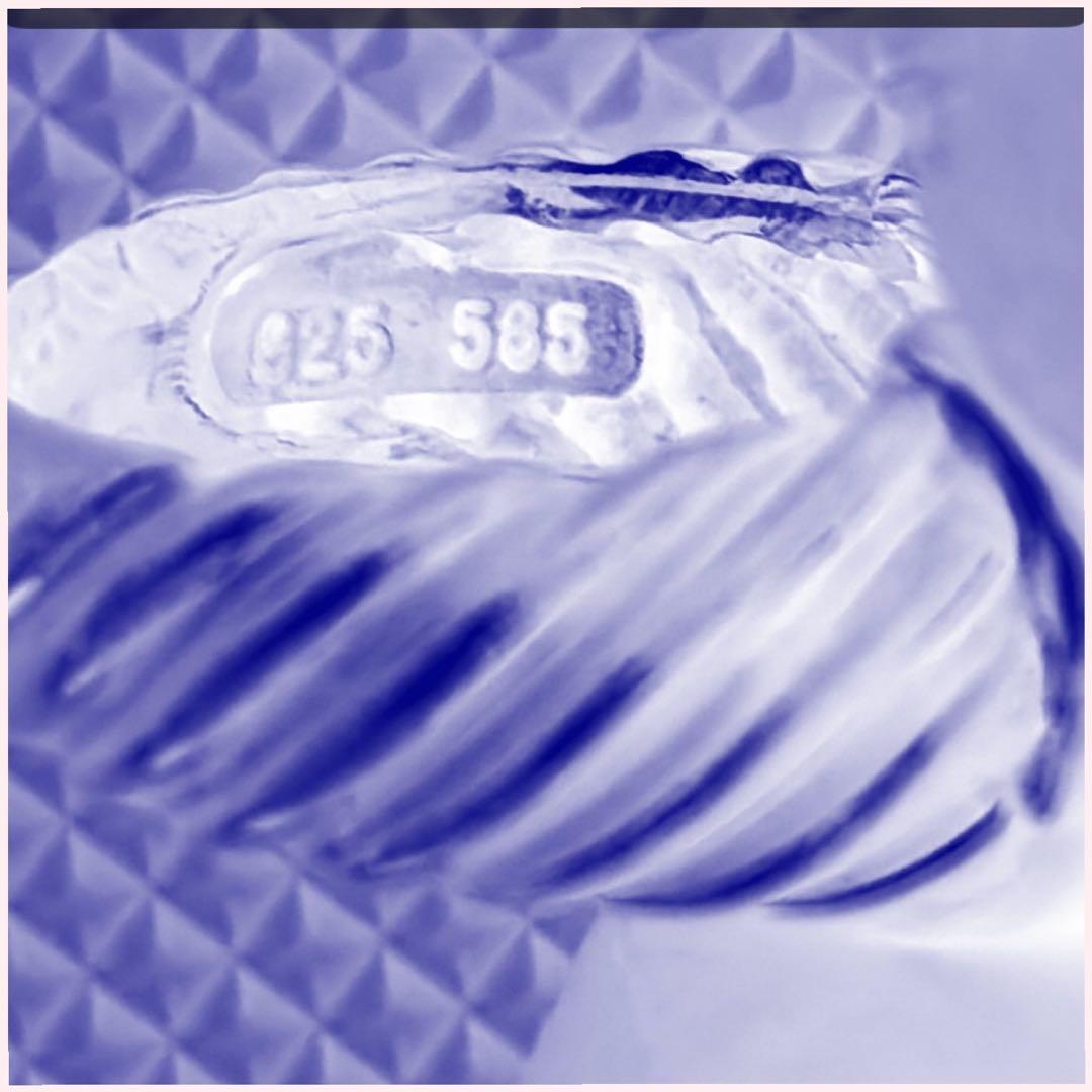 DAVID YURMAN シルバー 925 14金585刻印14号　天然石