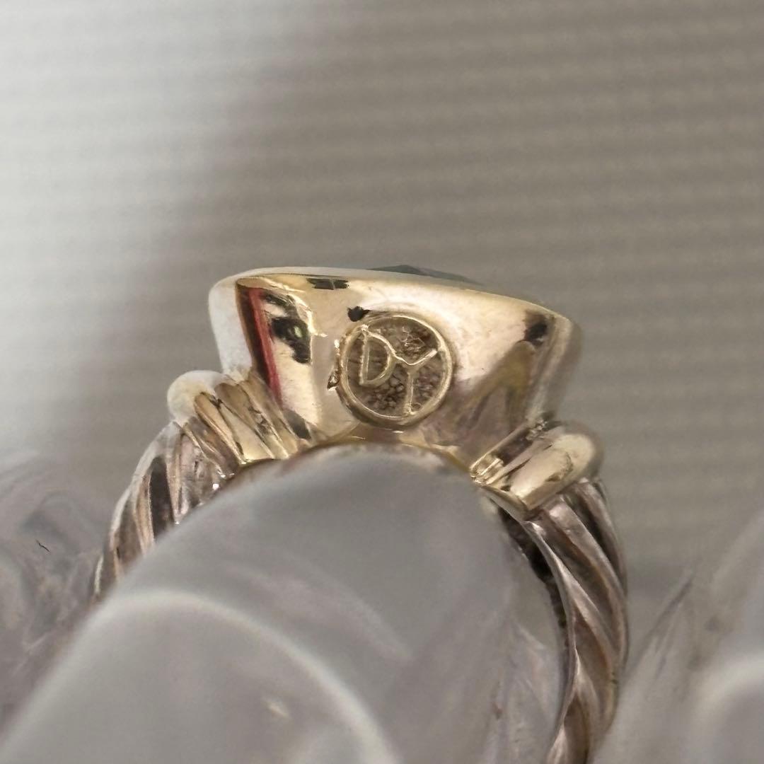 DAVID YURMAN シルバー 925 14金585刻印14号　天然石
