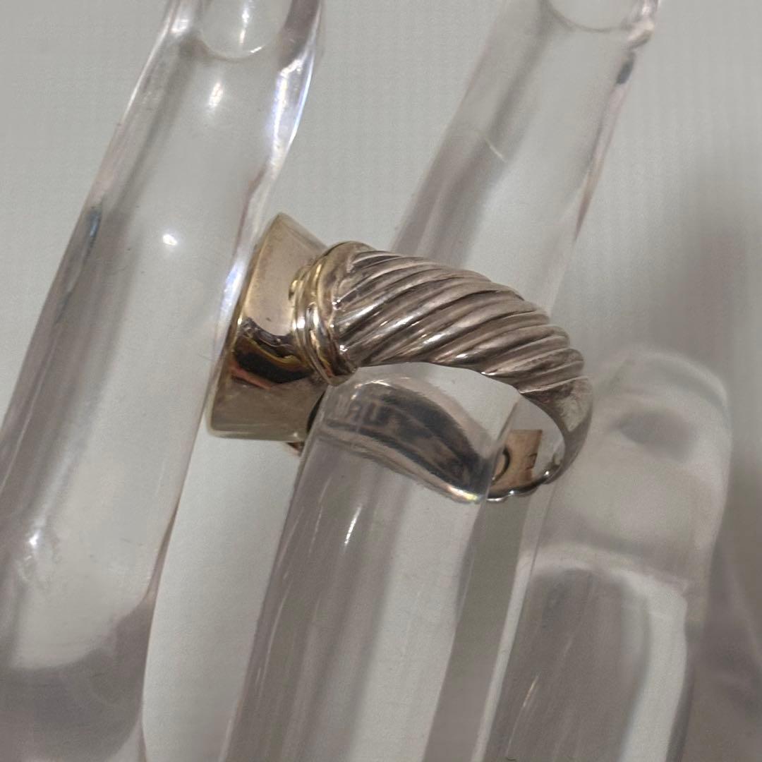 DAVID YURMAN シルバー 925 14金585刻印14号　天然石