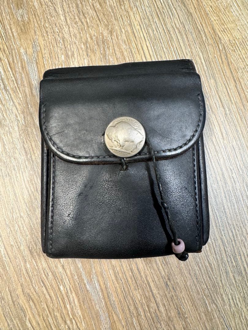 ゴローズ goro’s 二つ折り財布 サドルレザー ブラック USED 即発送