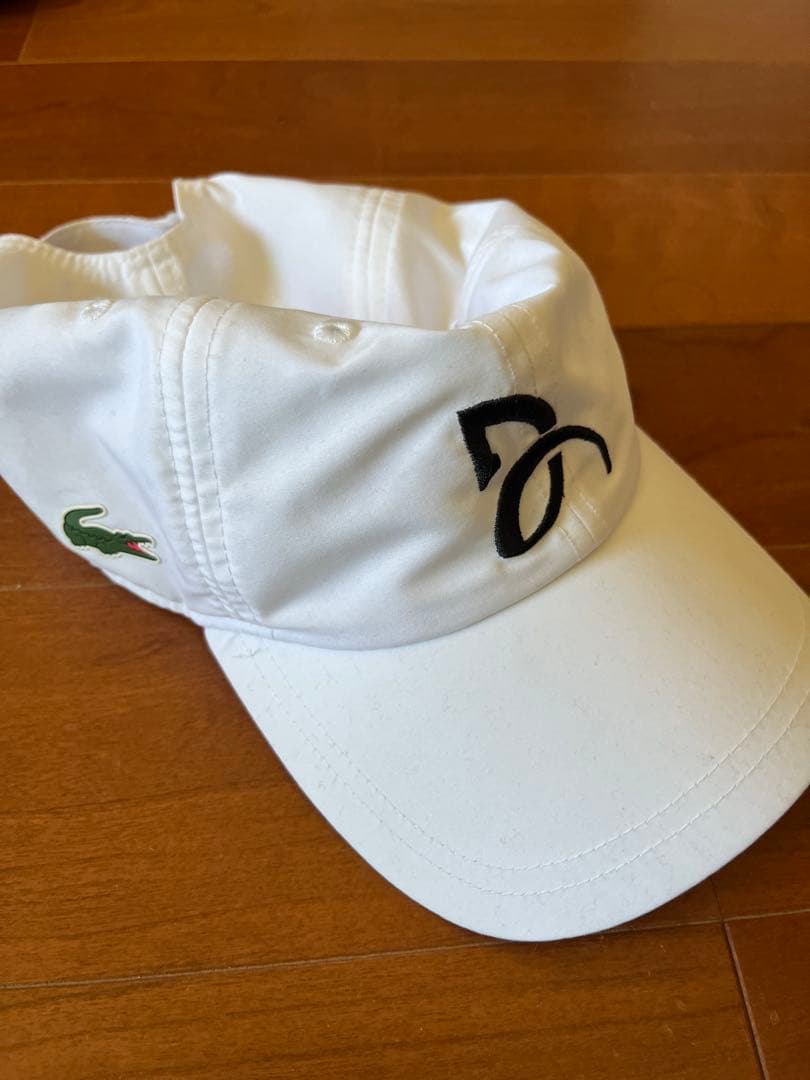 ジョコビッチ　LACOSTE ホワイトキャップ ONE SIZE