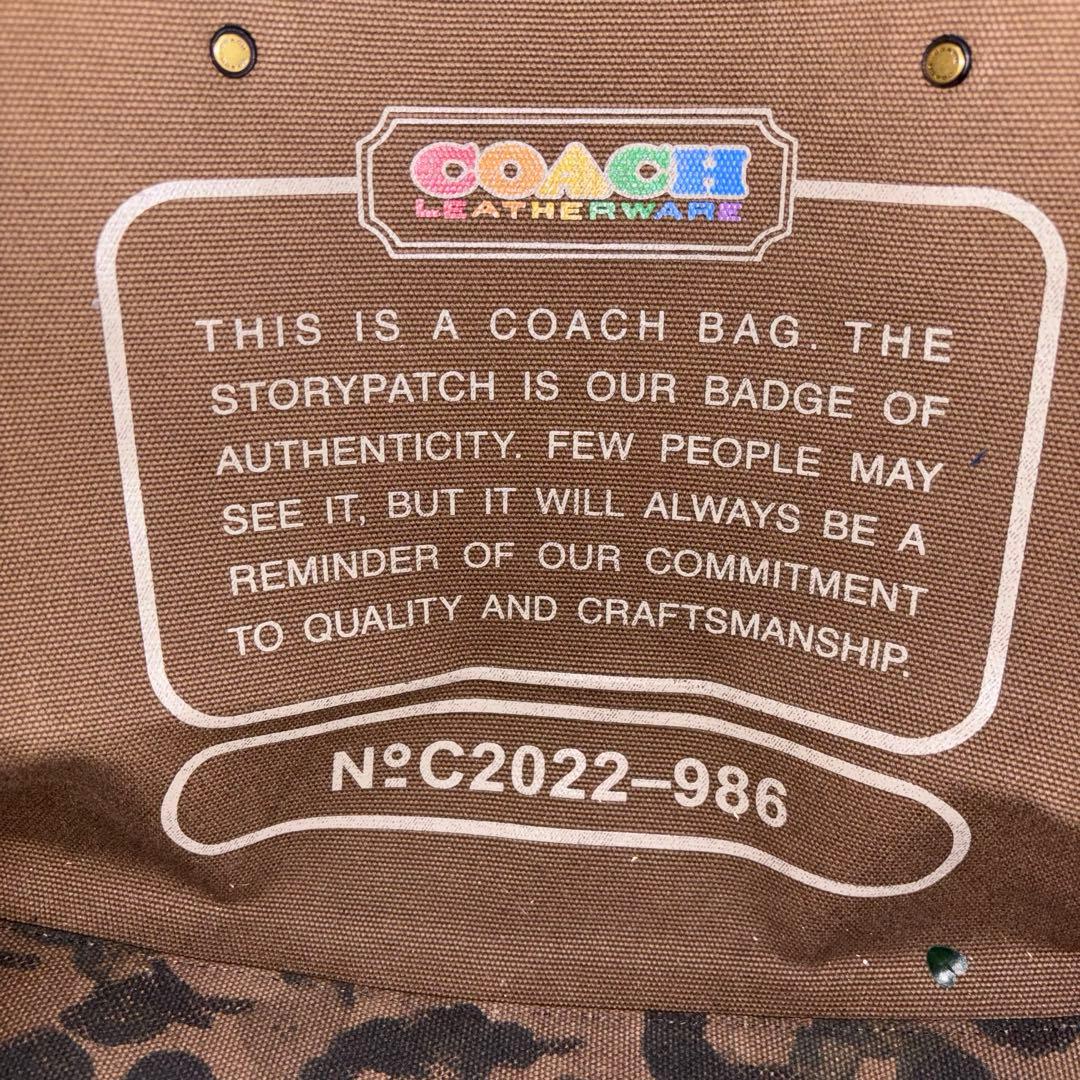 coach☆迷彩柄トートバッグ42 レインボー シグネチャーレキシー